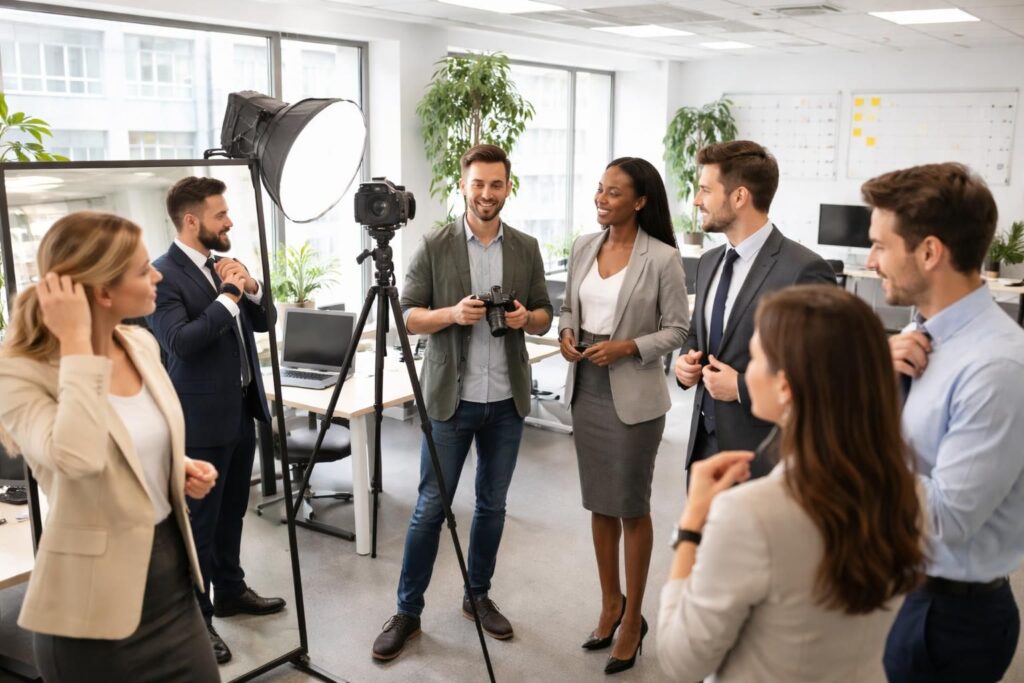 découvrez nos conseils pour bien préparer une séance photo en entreprise et réussir vos portraits professionnels.